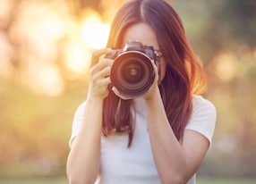 photographer woman camera photo