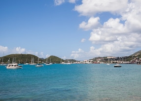 charlotte amalie st thomas scenic view of island from water