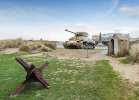american tank on utah beach normandy invasion landing memorial