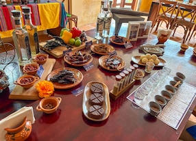 seven divine pairings mole and mezcal table chili peppers mezcal