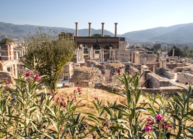 ruins of the saint john s basilica in the town of selcuk near the famous ephesus ruins in turkey