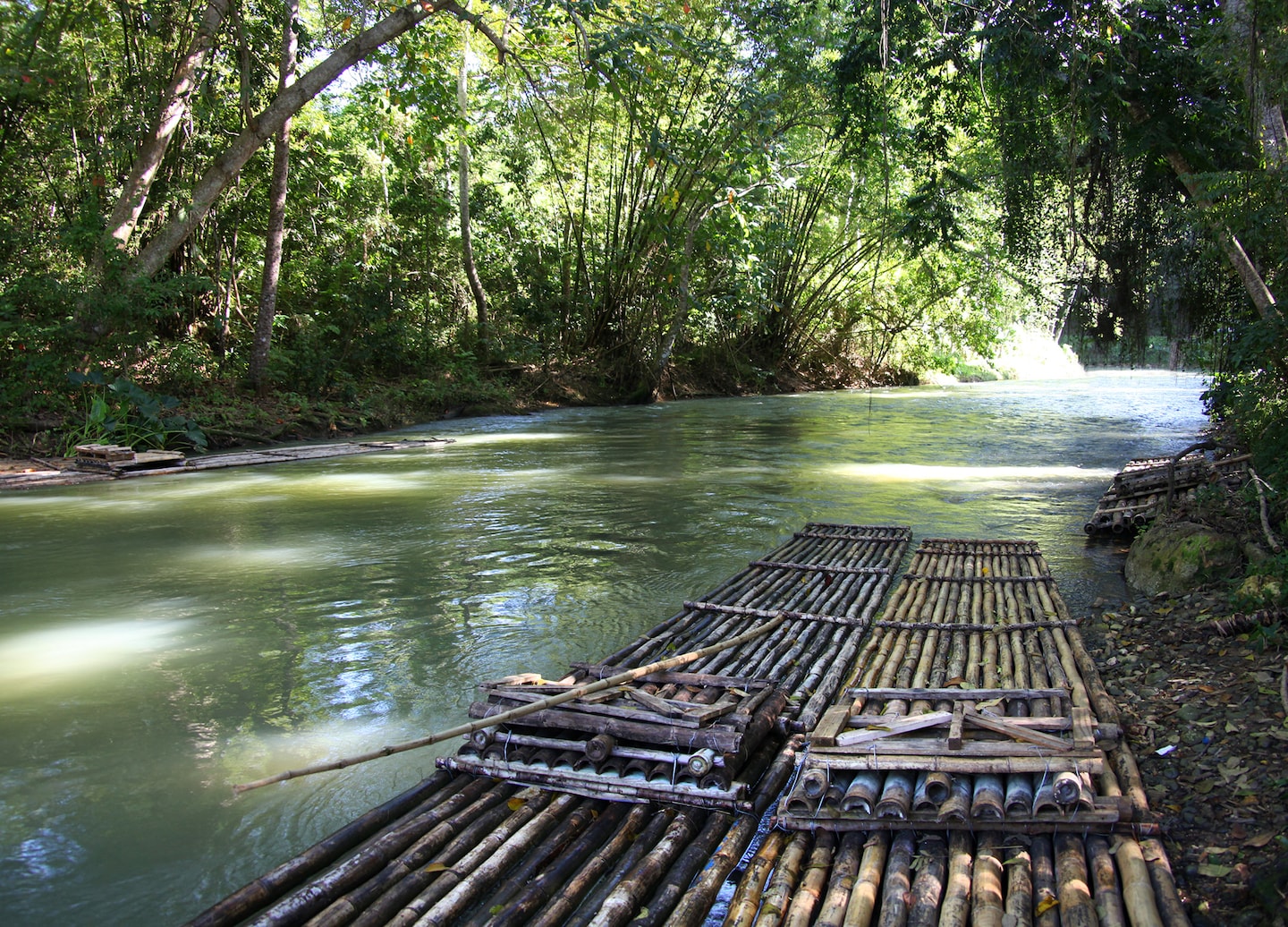 Glide along the Martha Brae River on a bamboo raft, surrounded by Jamaica’s serene beauty. - Falmouth, Jamaica