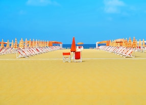 beautiful beach of viareggio tuscany italy