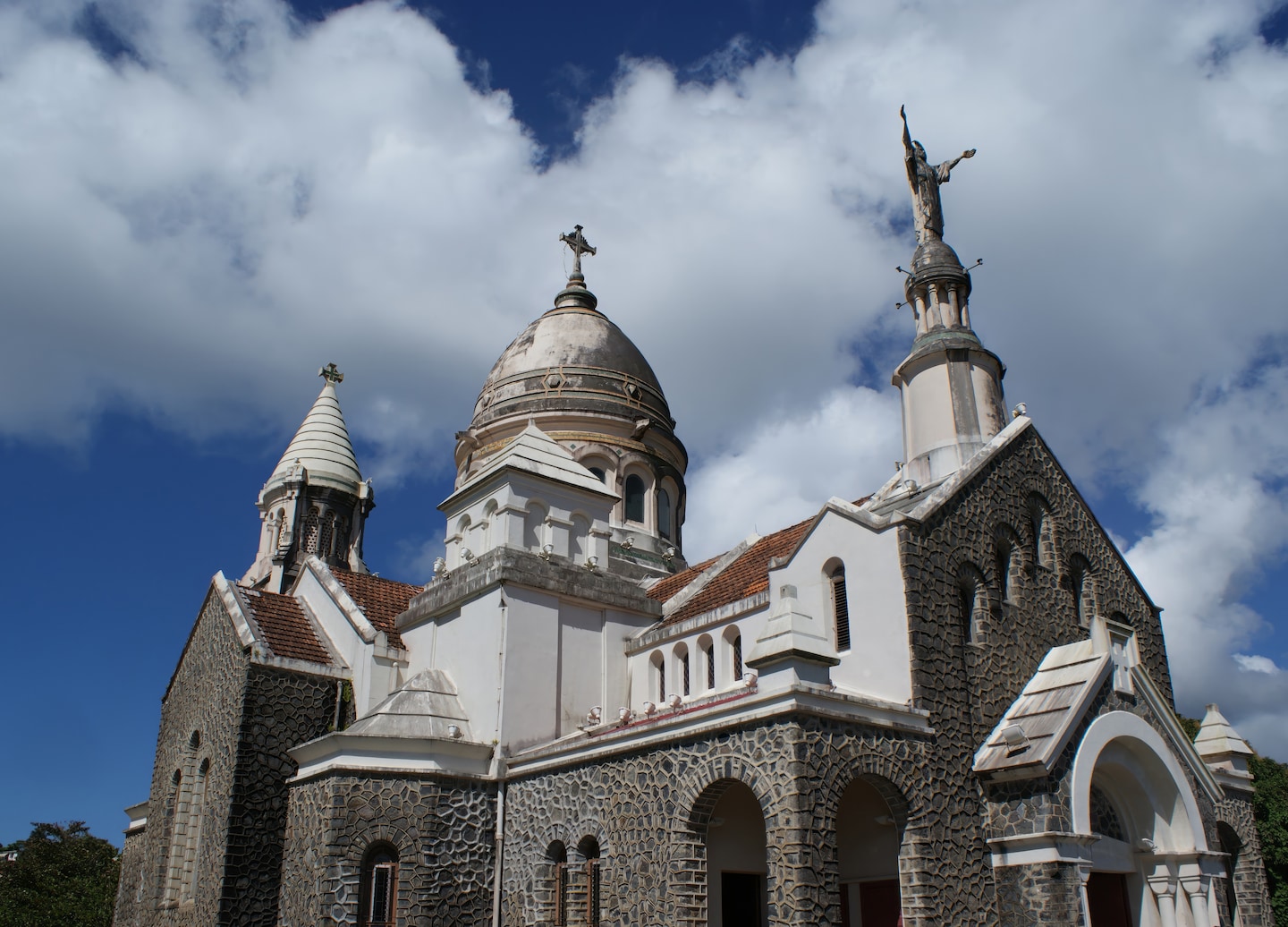 Balata Church rising above lush greenery in Martinique. - Fort-de-France, Martinique