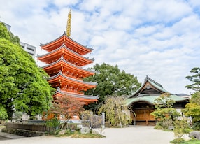 tocho ji temple or fukuoka giant buddha temple in fukuoka japan