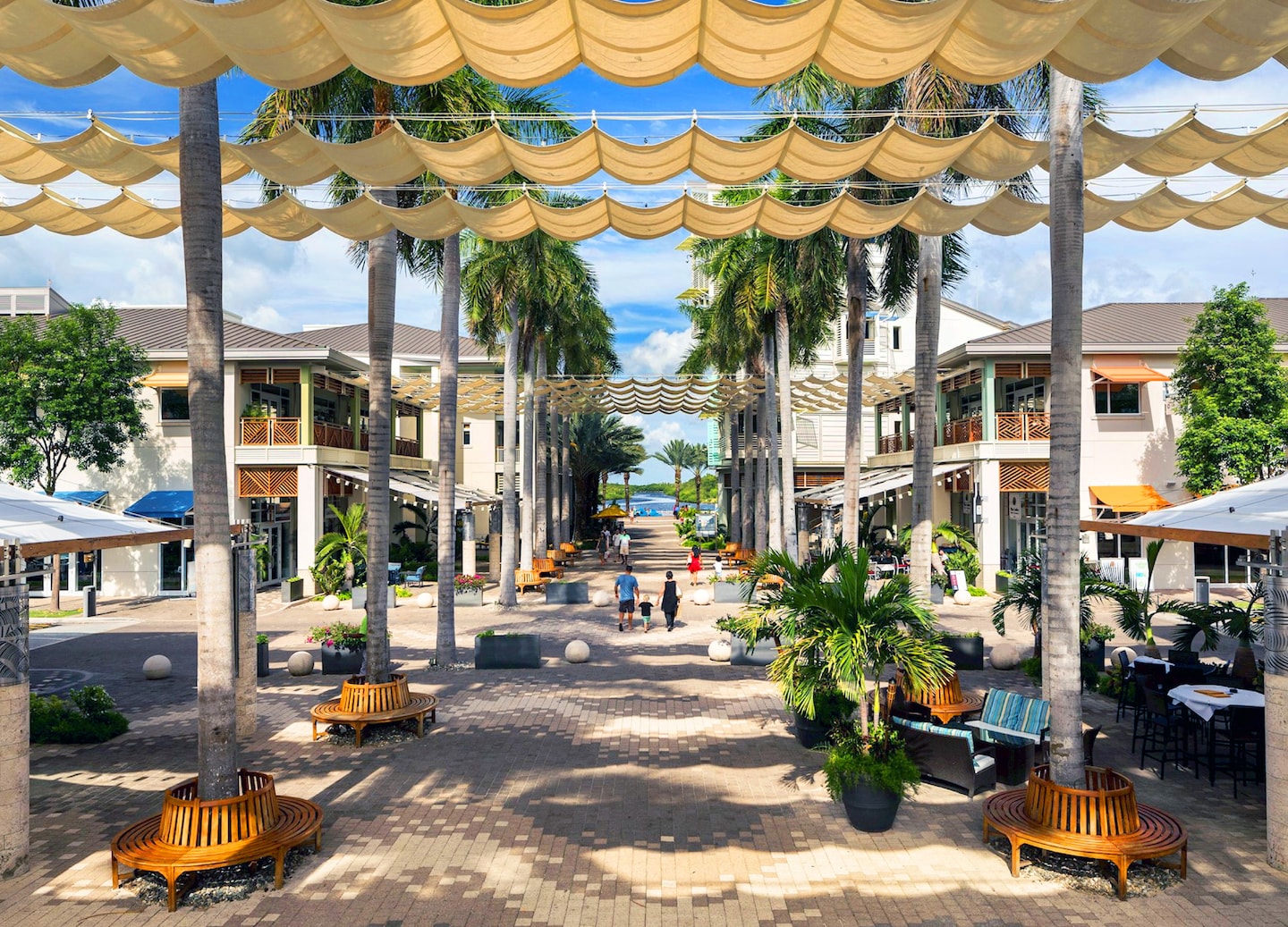 Grand Cayman outdoor mall walkway. - George Town, Grand Cayman