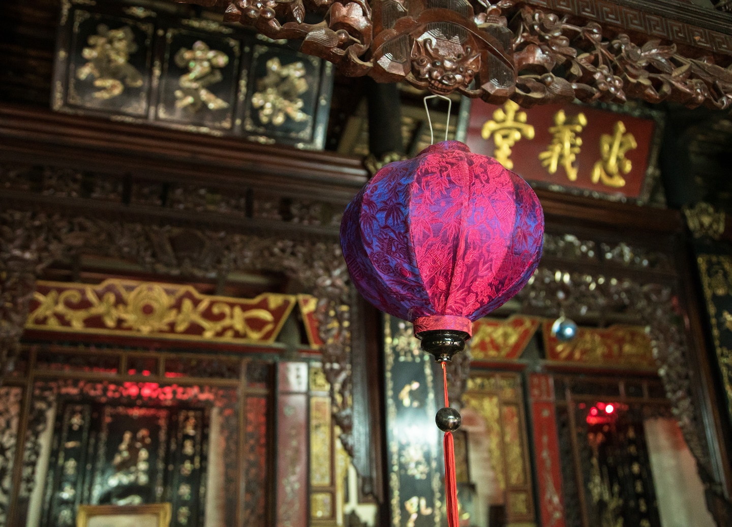 Handcrafted lantern in Vietnam.