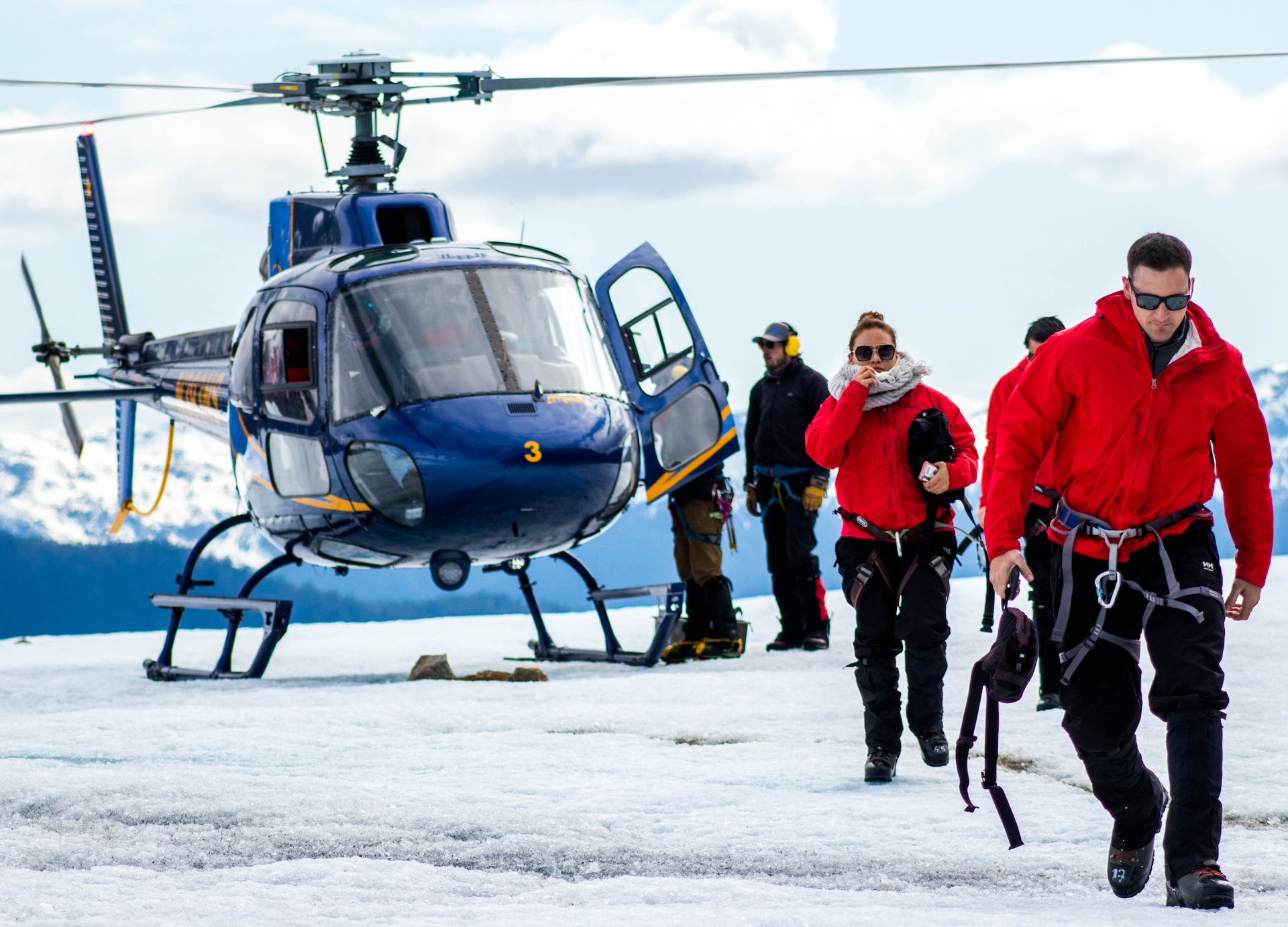 Helicopter Glacier Trek Departing Helicopter
