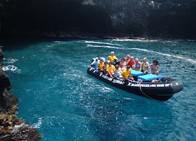inflatable zodiac boat caves