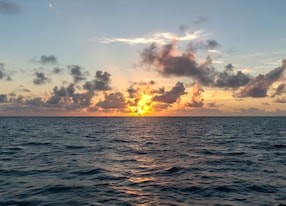 beautiful scenic sunset over the ocean