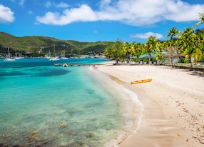 beautiful beach of bequia st vincent and the grenadines