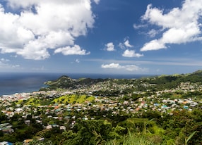 aerial kingstown st vincent island