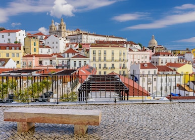 aerial view of lisbon