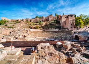 the roman theatre in malaga andalusia spain