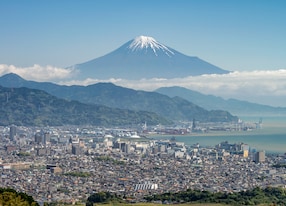 mount fuji and shizuoka town from nihondaira hill