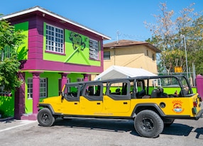 open yellow jeep