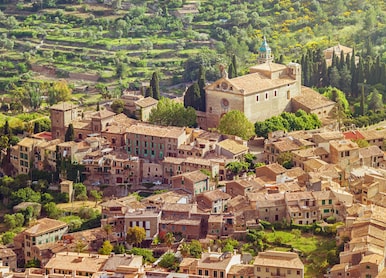 valldemossa charterhouse carthusian monastery aerial view in majorca famous traveling destination