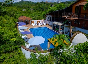 Tropical Forest Retreat and Pool Party Aerial
