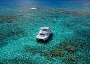 Roatan Snorkel Safari Boat Docked Reef