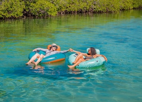 Lazy Tubing on Saltwater Mangrove Snorkel and Beach Break Couple