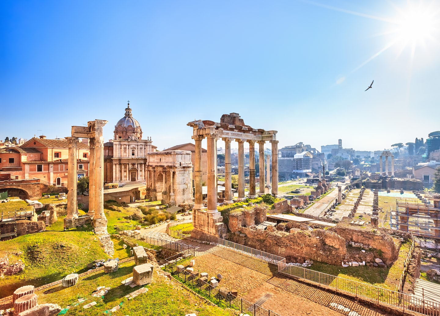 The Roman Forum was ancient Rome’s hub and now showcases impressive ruins and Palatine views. - Rome (Civitavecchia), Italy