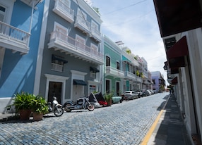old san juan historic buildings street