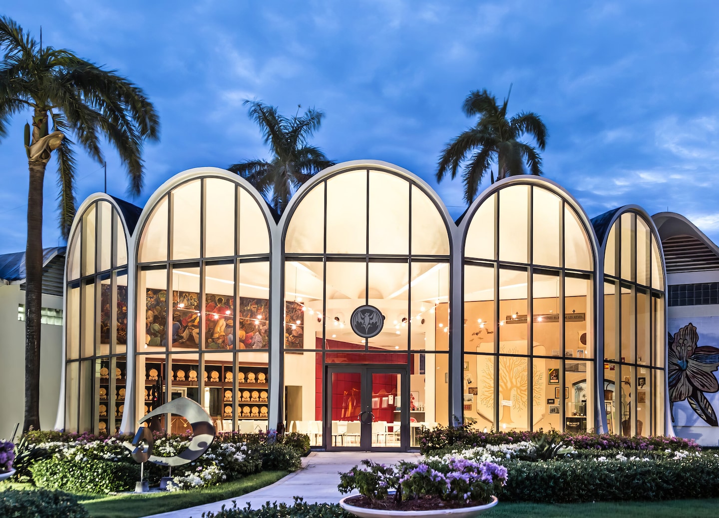 Casa Bacardí’s modern museum displays rum‑making history with bright exhibits and iconic branding elements. - San Juan, Puerto Rico
