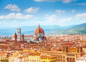 panorama of florence and saint mary of the flower in florence
