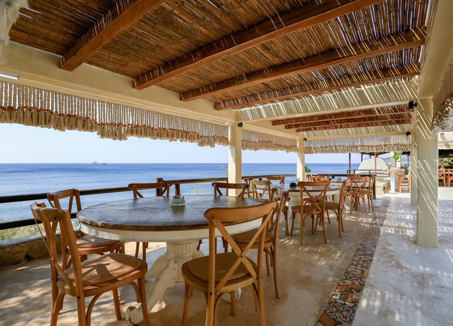 Ultimate Santorini Restaurant Theros Beach View