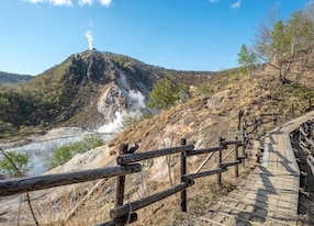 hell valley with wooden walkway