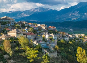 view of old town gjirokaster albania