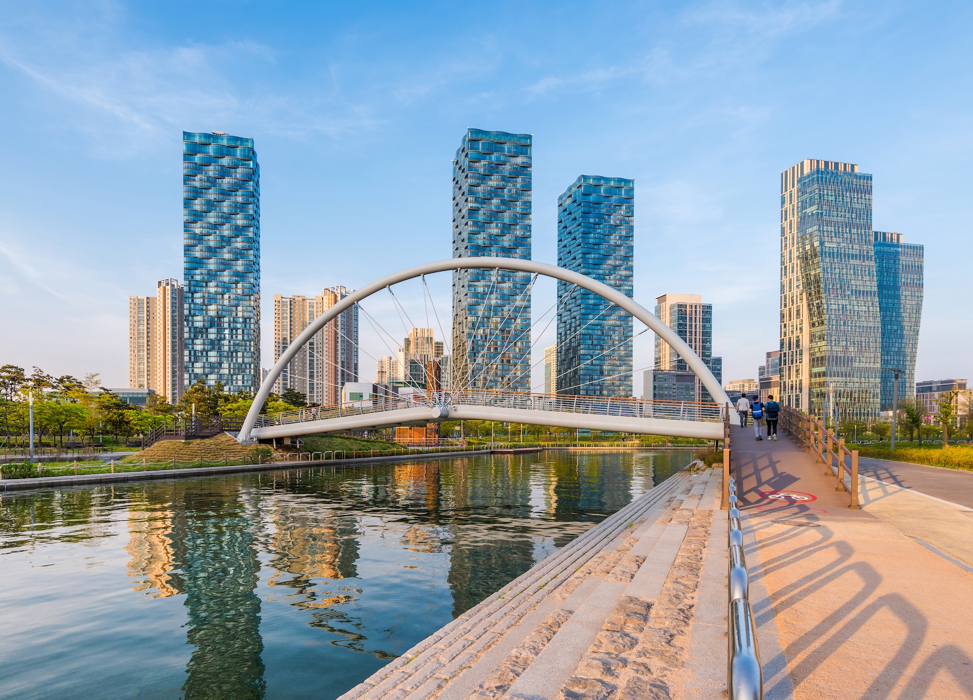 incheon central park in songdo international business district south korea