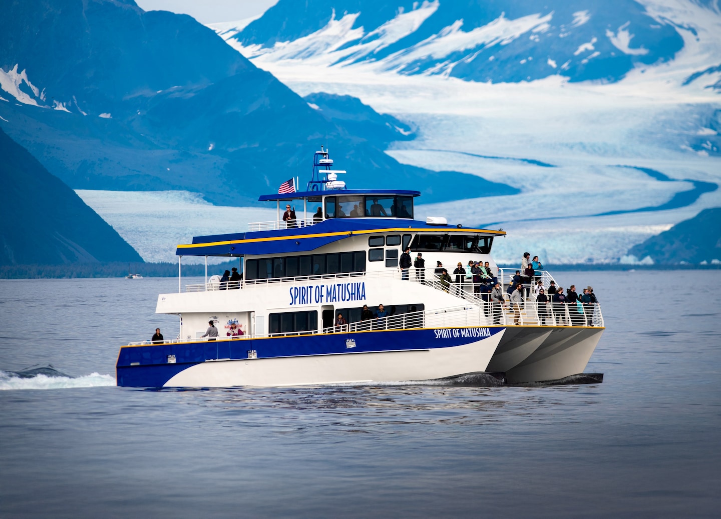 Wildlife cruise boat sails past glaciers and coastal scenery near Seward. - Seward, Alaska