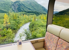 Anchorage City Center Transfer by Train Window View River
