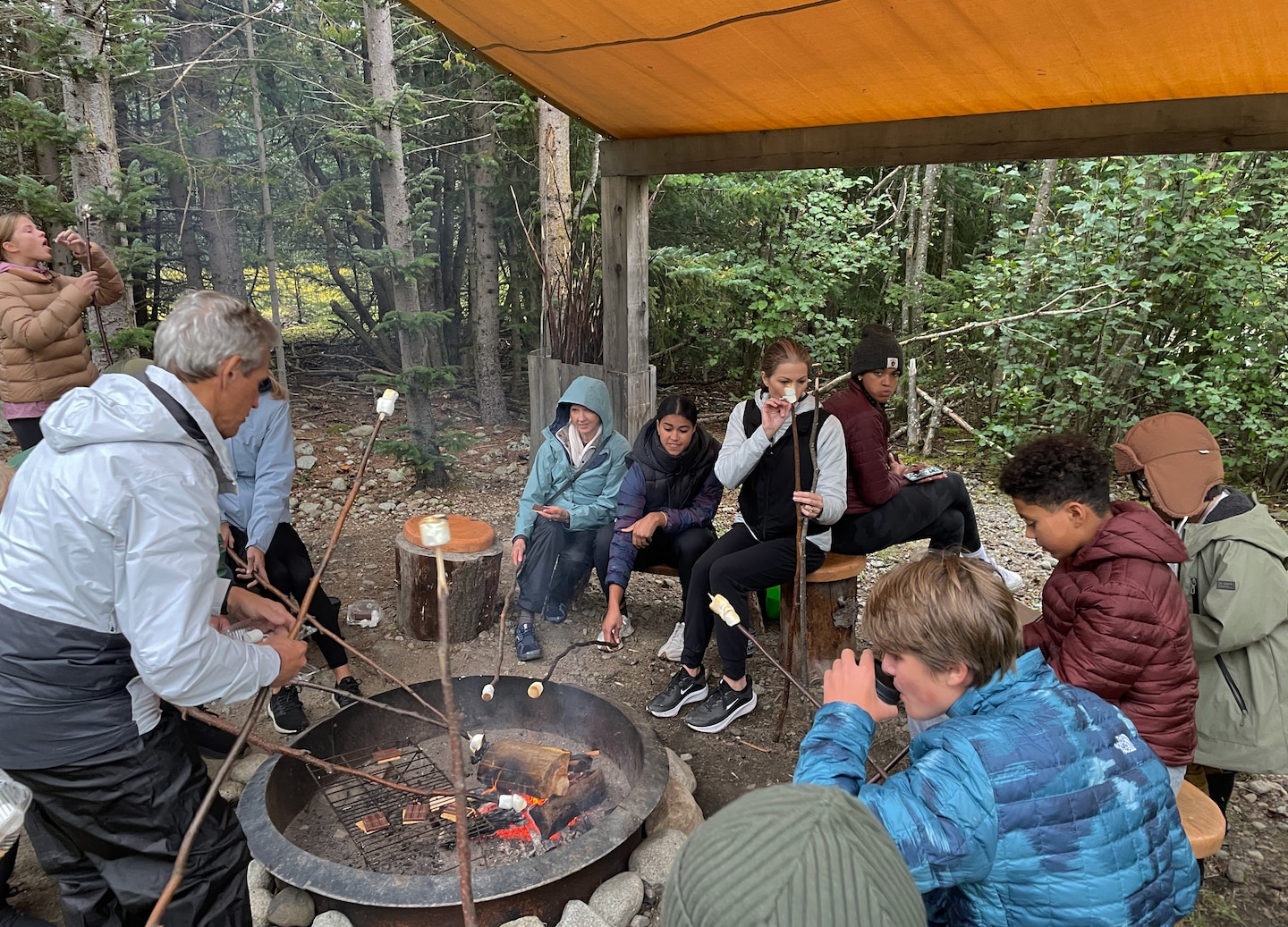 Meet sled dogs and puppies, then roast delicious s’mores by a cozy campfire. - Skagway, Alaska