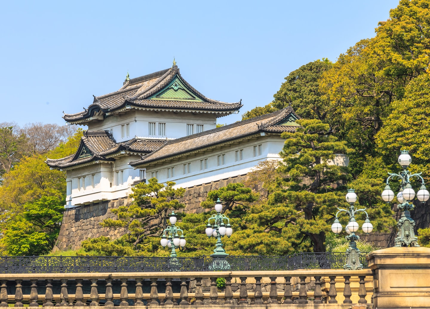 The Imperial Palace in Tokyo.