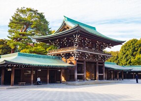 tokyo japan february meiji shrine located in shibuya tokyo is the shinto shrine that