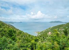 lush mountainside viewpoint ocean