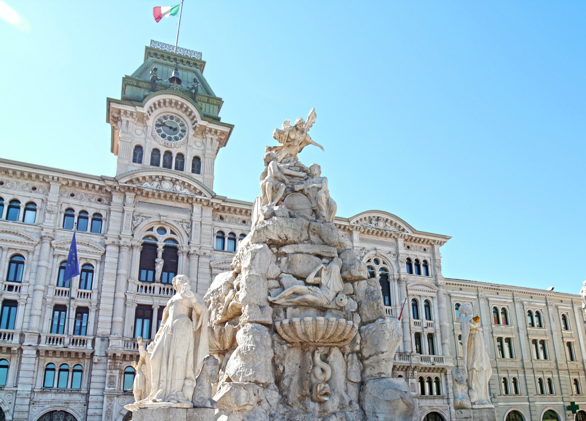 trieste city hall on piazza unita d italia square friuli venezia giulia region of italy sharp