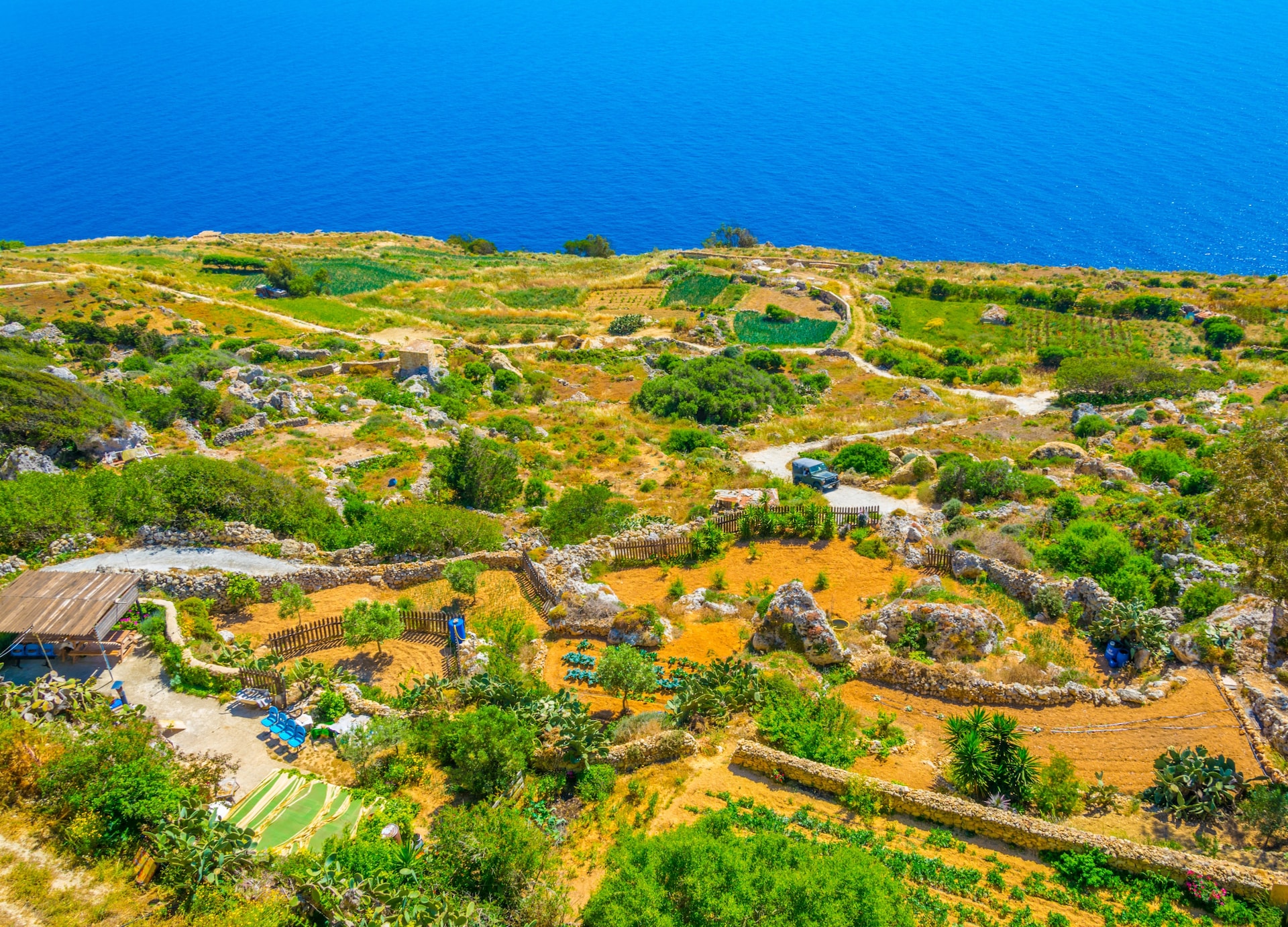 view towards dingli cliffs on malta