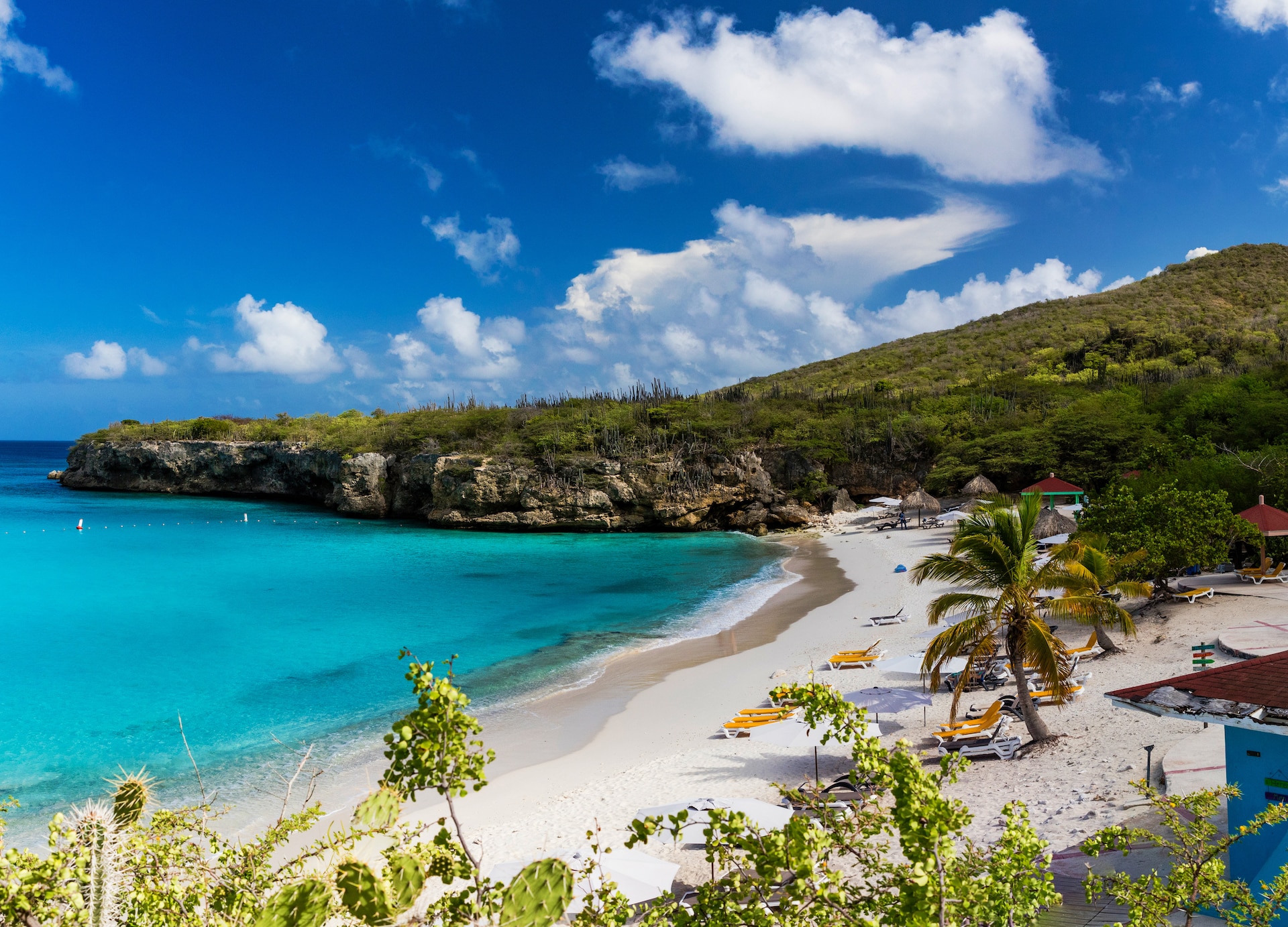 the pristine grote knip beach on the tropical caribbean island of curacao