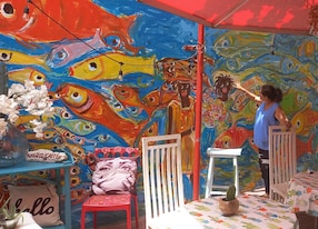 cur willemstad curacao street art painting fish