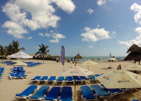 corona beach lounge chair umbrella sand beach