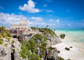 mayan ruins tulum coastline ocean